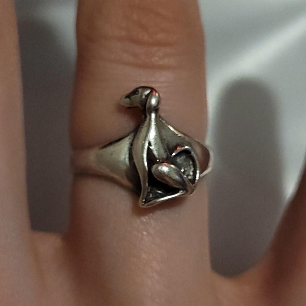 Sterling Silver Dog Ring